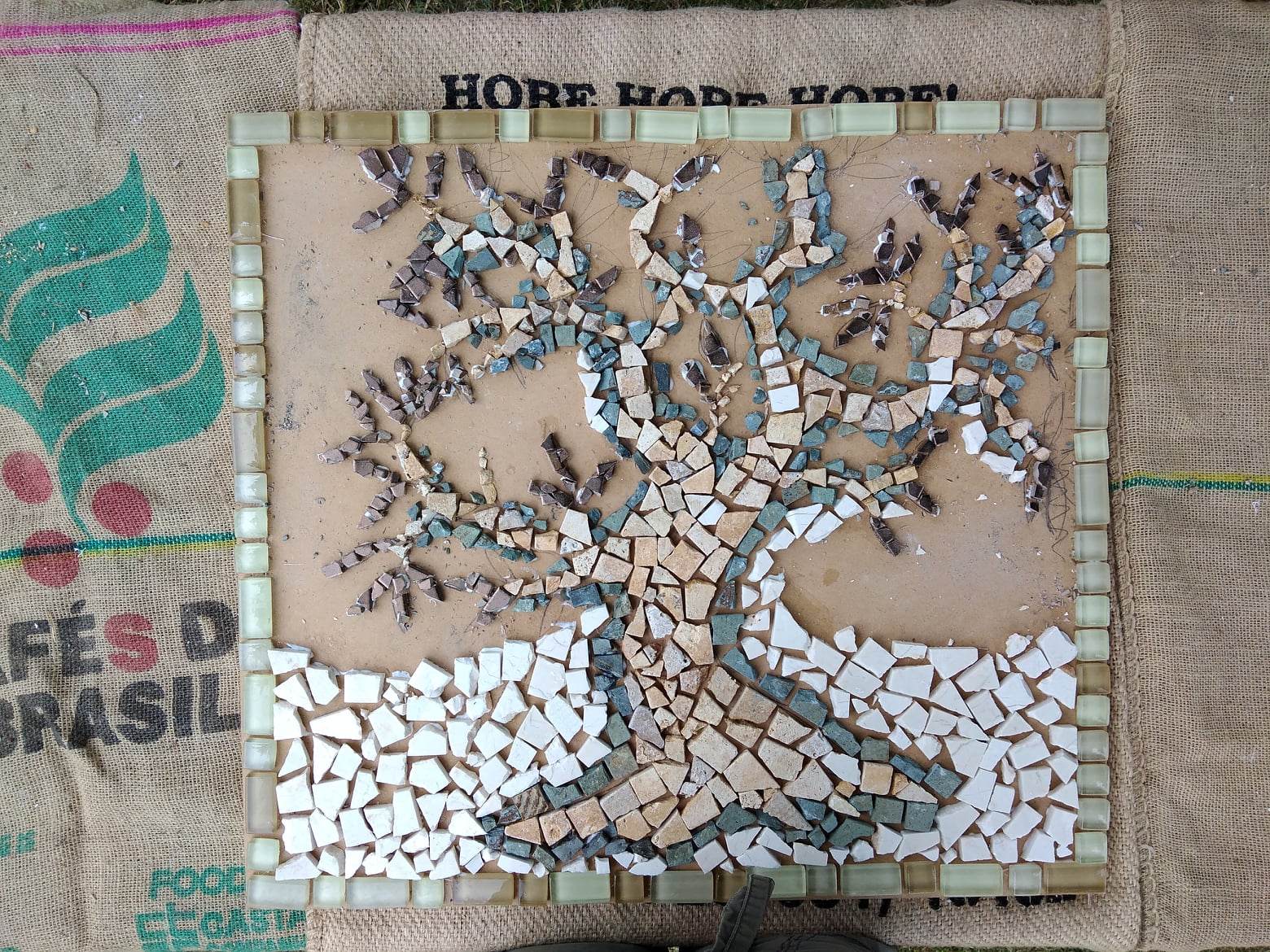 The tree mosaic starting to take shape